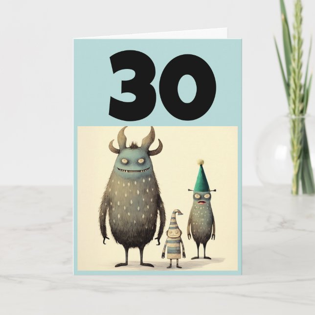 CARTE 30E ANNIVERSAIRE FUNNY GREETING CARD (Devant)