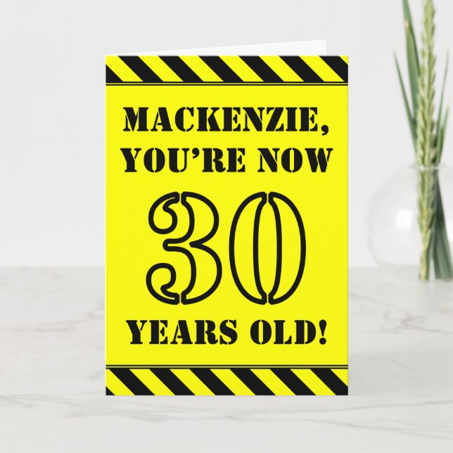 Carte 30e anniversaire : Jeu de style graphique, Nom per (Devant)