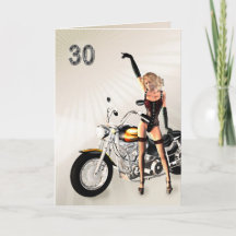 30e anniversaire, moto et fille