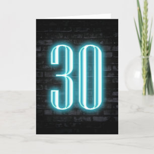 Carte 30e anniversaire néon Connexion en brique