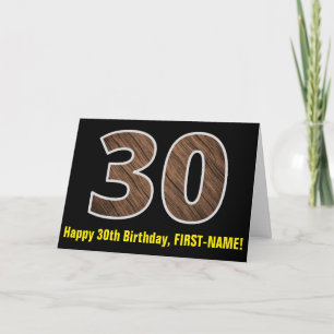 Carte 30e anniversaire : Nom + Faux Motif de céréales en