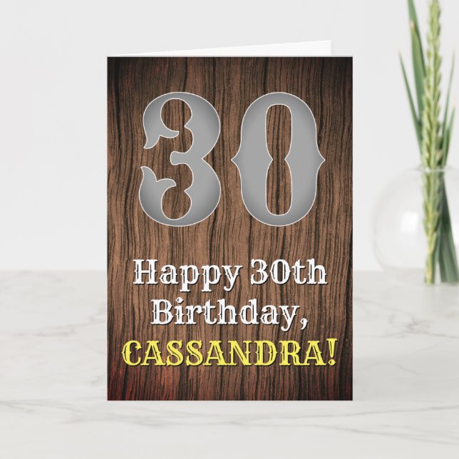 Carte 30e anniversaire : Pays inspiré par l'Ouest Look,  (Devant)
