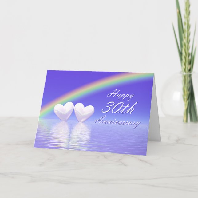 Carte 30e anniversaire Pearl Hearts (Devant)