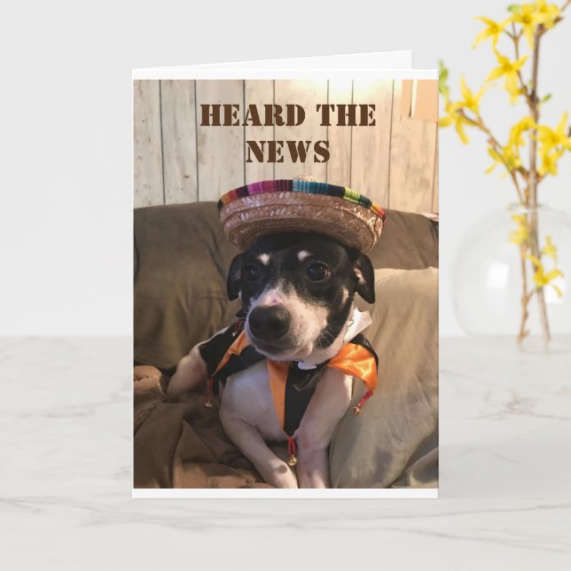 CARTE "30E ANNIVERSAIRE" SOUHAITE DU CHIEN COOL (Fleur jaune)