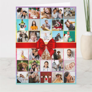 Carte 30e ou n'importe quel âge Photo Collage Big Birthd