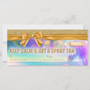 Carte 311 Certificat-cadeau Radiant Palm Spray Tan