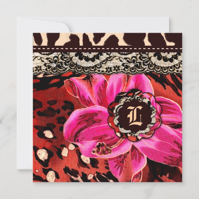 Carte 311 Wild Lily Pink Leopard Certificat cadeau (Devant)
