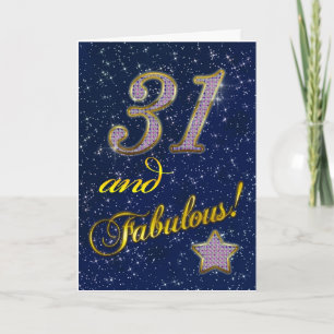 Carte 31e anniversaire pour quelqu'un Fabulous