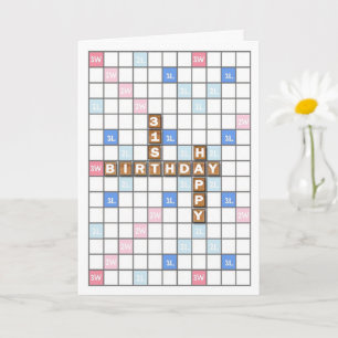 Carte 31e anniversaire, Word Game Board