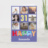 31e Joyeux Anniversaire Photo Collage Moderne