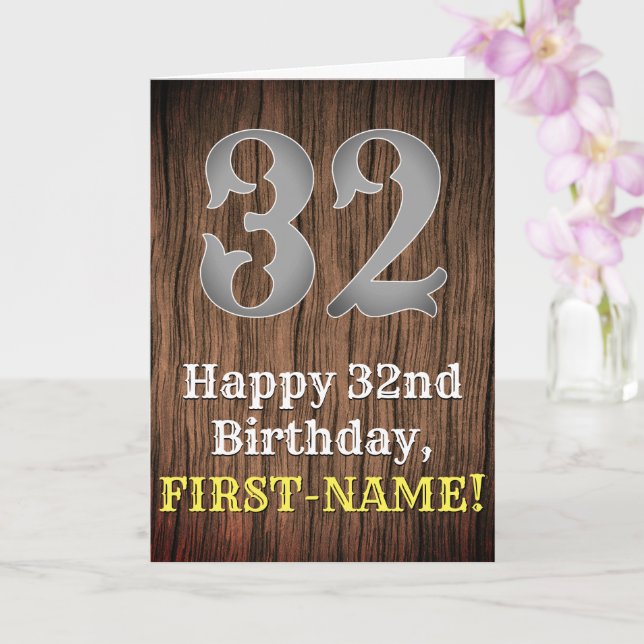 Carte 32e anniversaire : Pays inspiré par l'Ouest Look,  (Orchidée)