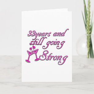 Carte 33e anniversaire du mariage