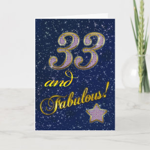 Carte 33e anniversaire pour quelqu'un Fabulous