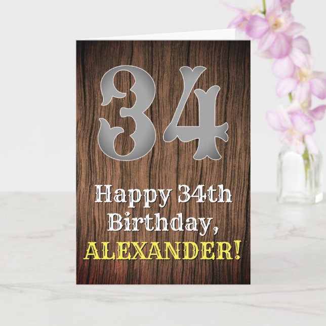 Carte 34e anniversaire : Pays inspiré par l'Ouest Look,  (Orchidée)
