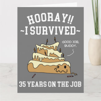 Carte 35 ans dans le métier 35e anniversaire de travail