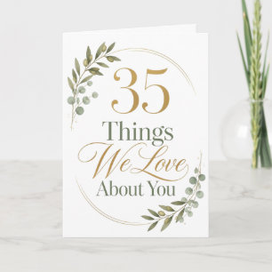 Carte 35 choses que j'aime chez ma femme