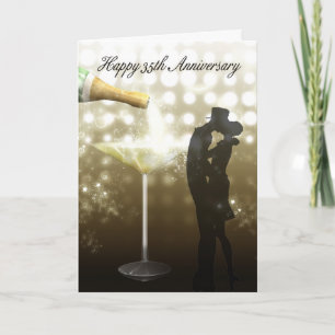 Carte 35e anniversaire - Champagne