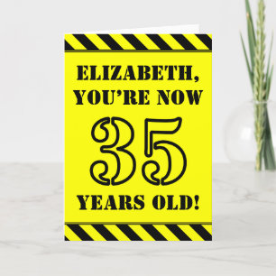 Carte 35e anniversaire : Jeu de style de crayon amusant