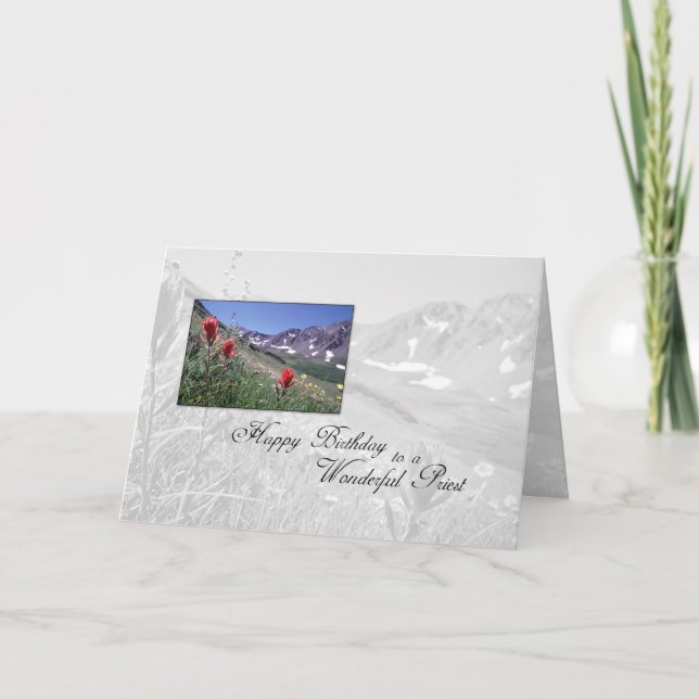 Carte 3615 Anniversaire Priest Mountain Flower (Devant)