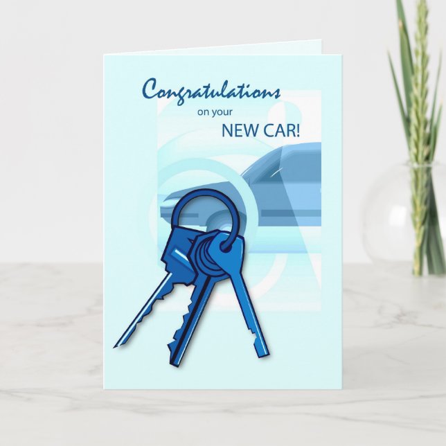 Carte 3717 félicitations sur la nouvelle voiture (Devant)