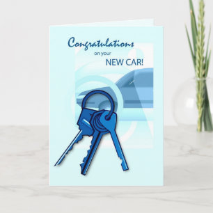Carte 3717 félicitations sur la nouvelle voiture