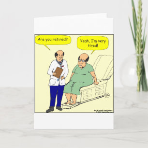 Carte 376 Caricature fatiguée à la retraite