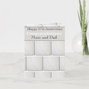 Carte 37e anniversaire du Mariage Albâtre