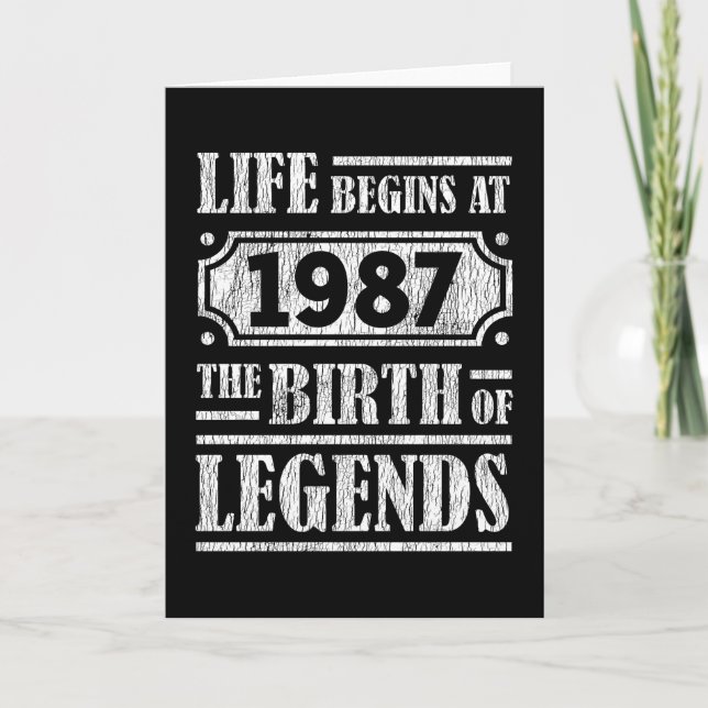 Carte 38 Ans Naissance De Légende En 1987 38ème Annivers (Devant)