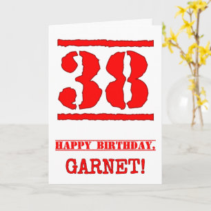 Carte 38e anniversaire : Amusant, Timbre en caoutchouc r