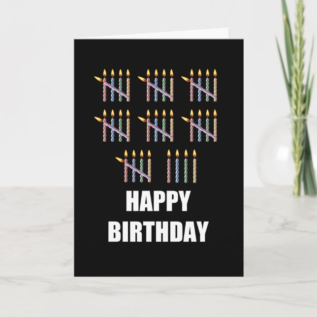 Carte 39e anniversaire avec bougies (Devant)