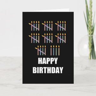 Carte 39e anniversaire avec bougies