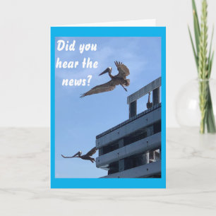 CARTE **39E** HUMOUR CRANE D'ANNIVERSAIRE