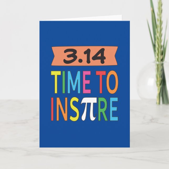 Carte 3.14 Le Temps D'Inspirer Pi Pun Drôle Plaisanterie (Devant)