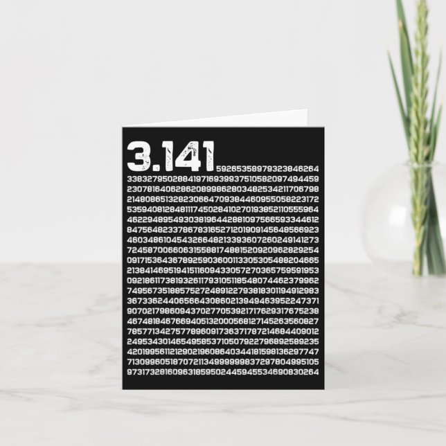 Carte 3.14 Mathématiques Jour Pi Nombre irrationnel Pi (Devant)