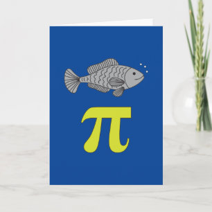 Carte 3.14 Poisson Pie Pi Pun Drôle Math Plaisanterie