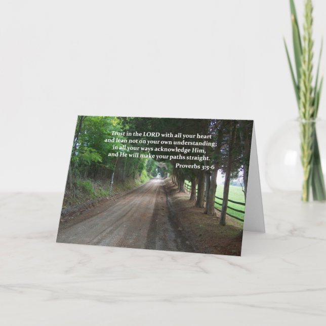 Carte 3:5 de proverbes - affiche de vers de bible de 6 (Devant)