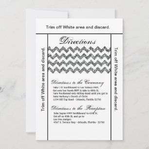 Carte 3.5x6 - Parties scintillant en argent Chevro