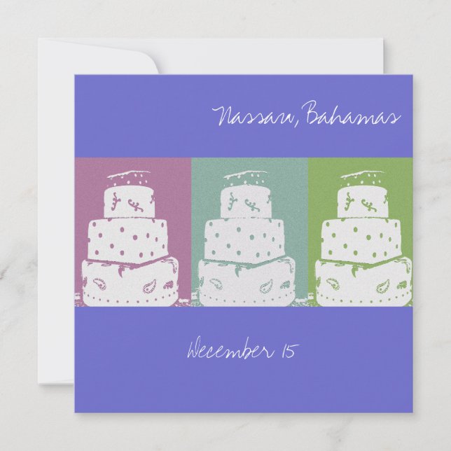 Carte 3 gâteaux Mariages (Devant)