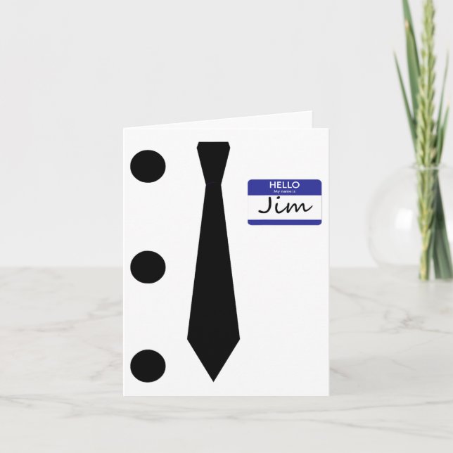 Carte 3 Hole Punch Jim Costume Easy Halloween T Shirt (Devant)