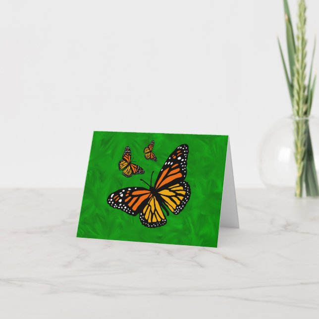 Carte 3 Monarch Butterfly Grey Note et BIG Card (Devant)