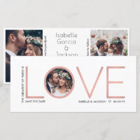 3 Photo Corinthians Love Wedding Save Date