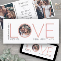 3 Photo Corinthians Love Wedding Save Date