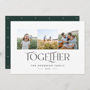 Carte 3 photo moderne arche verte ensemble typographie