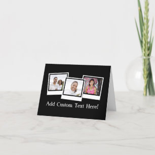 Carte 3-Photo Snapshot Frames Custom Color