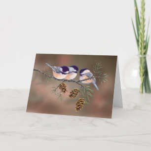 Carte 3 POULET & PINE CONES par SHARON SHARPE