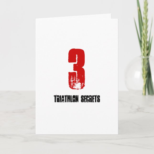 Carte 3 Secrets de triathlon - Bonne chance Triathlon Ca (Devant)