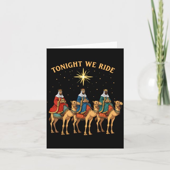 Carte 3 Wise Men Tonight We Ride Christmas  (Devant)