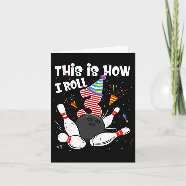 Carte 3e anniversaire Ce comment je roule 3 ans Bo Bowli (Devant)