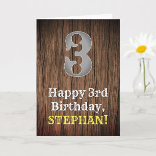 Carte 3e anniversaire : Pays inspiré par l'Ouest Look, n