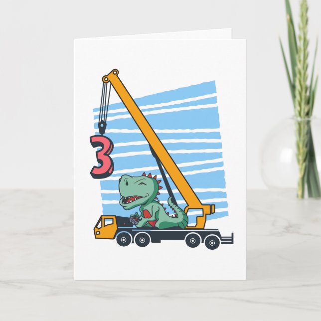 Carte 3e anniversaire pour enfants de 3 ans B jour (Devant)